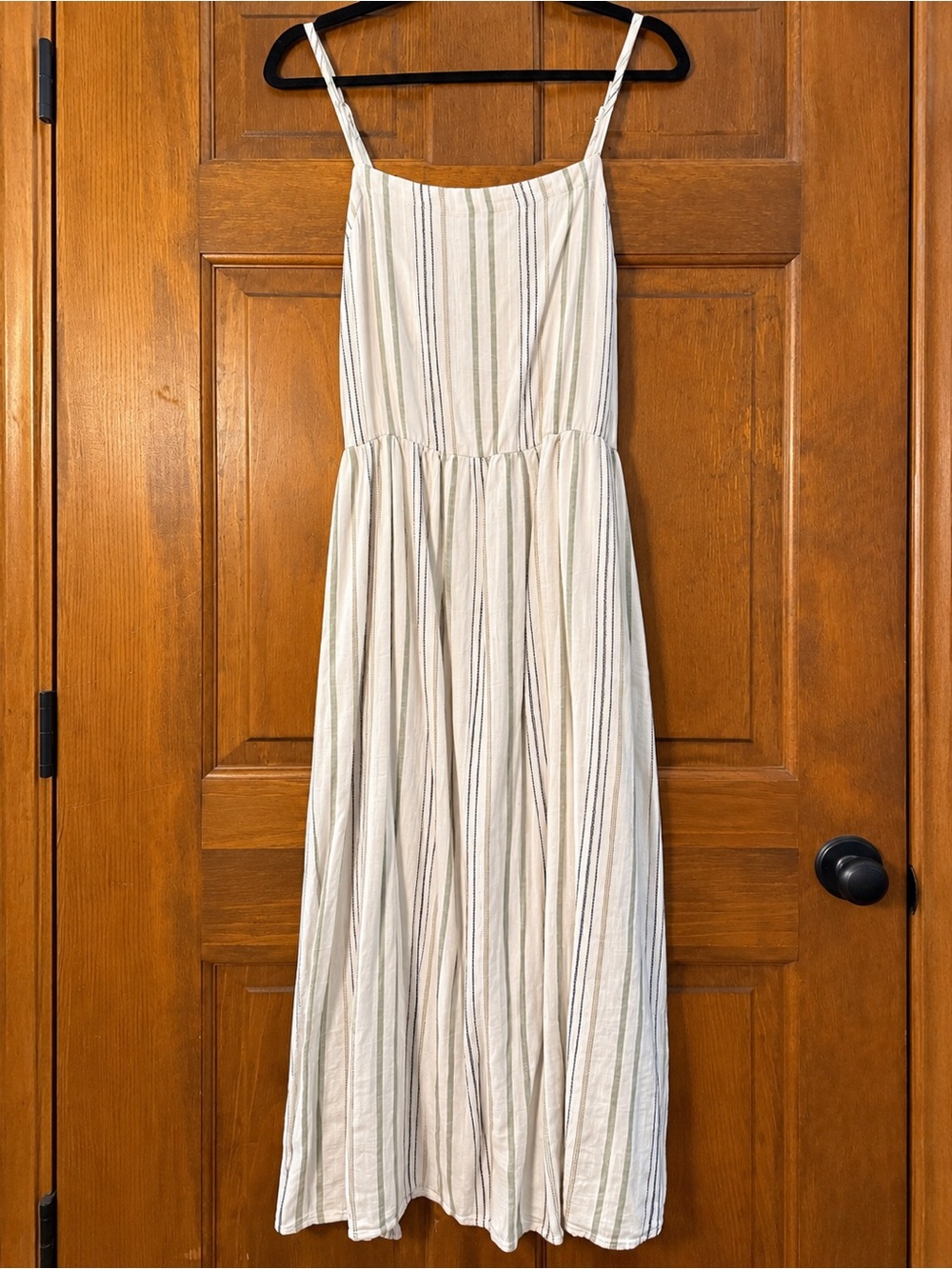 Splendid Hartford - White Maxi Dress with Blue Stripe - Size XL